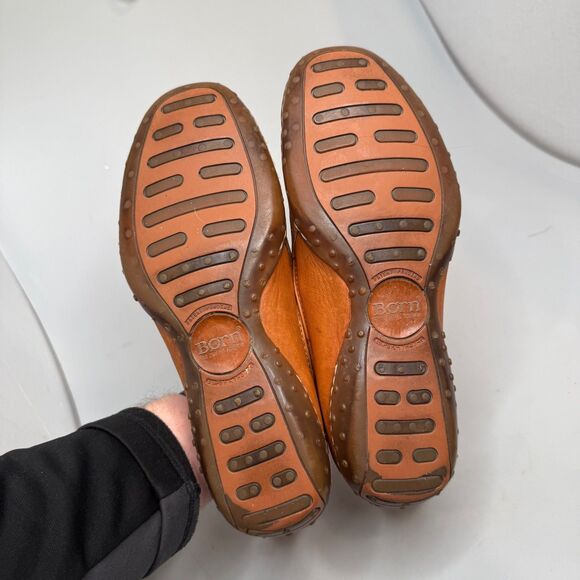 Born M5147 Tan Leather Slip-On Loafers Men’s US 9 EU 42.5 Comfort Casual Shoes